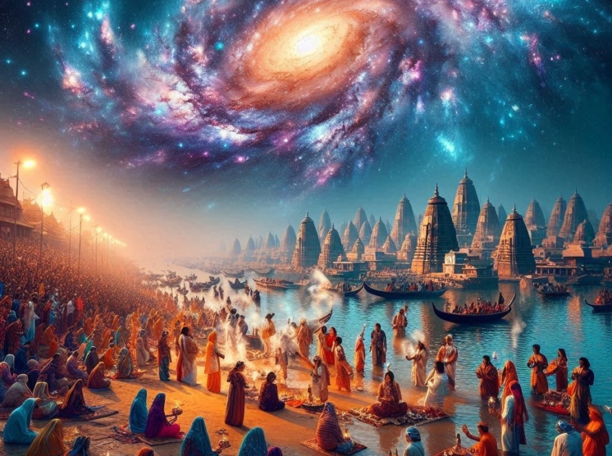 Khumbh Pooja cosmic theme