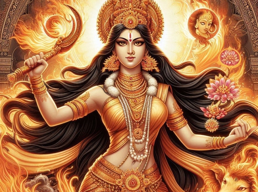 Maha Pratyangira Homa Unleash the fierce energy of Goddess Pratyangira for divine shielding. no text