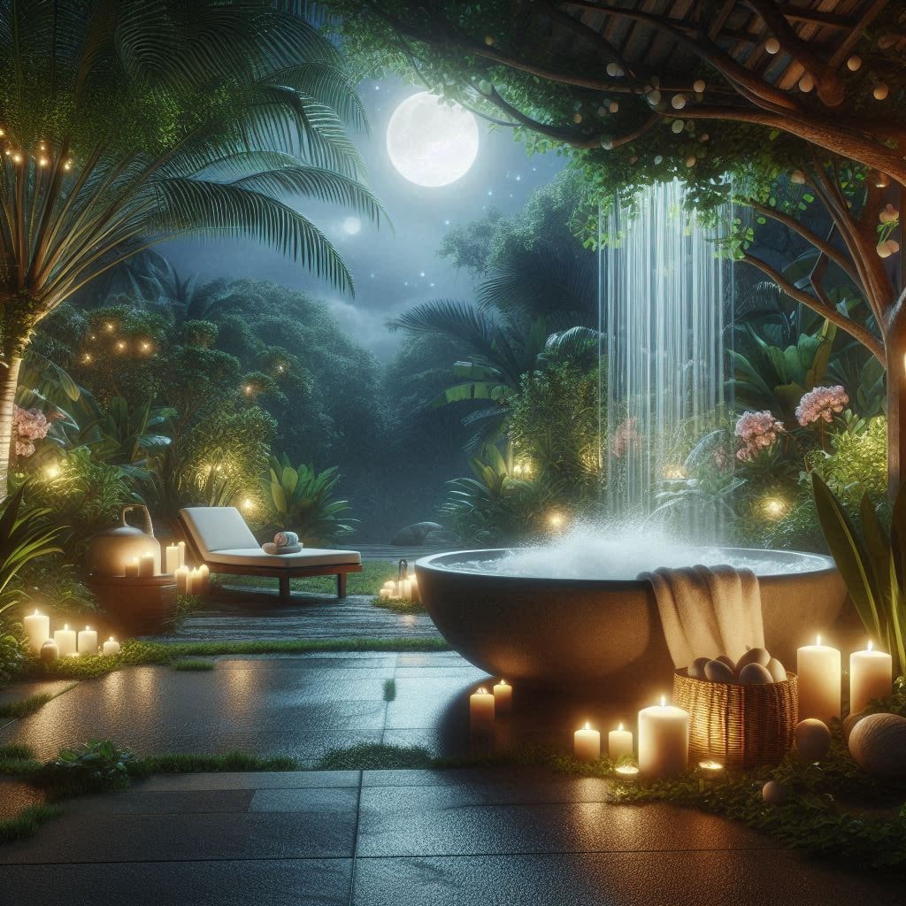 Cosmic Moon Shower Bath
