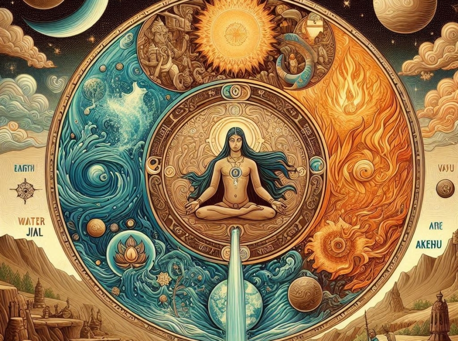 Panch Tatva Earth Prithvi Water Jal Fire Agni Air Vayu and Ether Akasha astrology no text